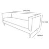 Sofá Latam Home Brescia 3 Cuerpos Gris Claro