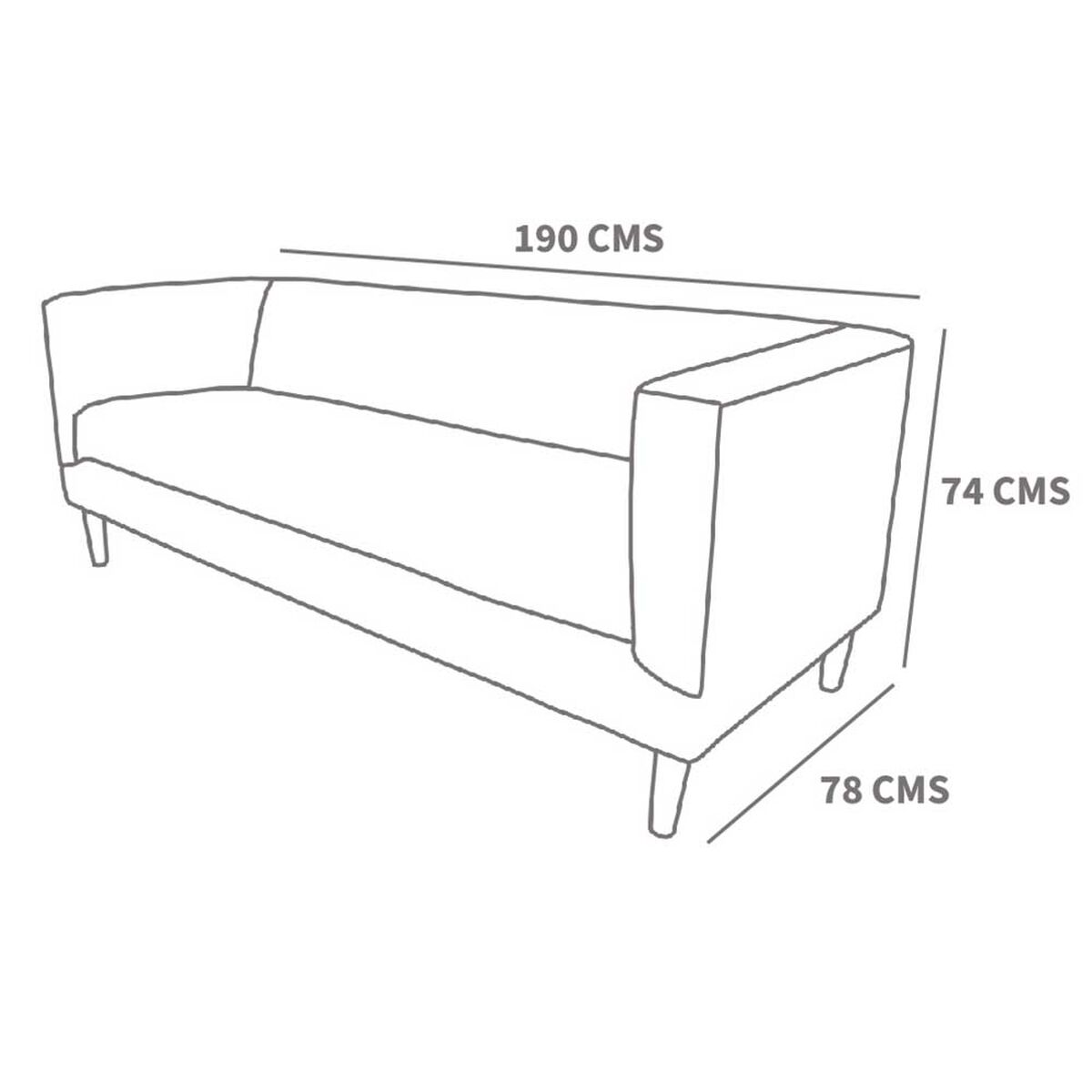 Sofá Latam Home Brescia 3 Cuerpos Gris Claro