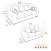 Juego de Living Elegant Detail New Houston 3-2 Cuerpos Rojo
