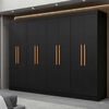 Closet Di Poretti Design Paris 8 Puertas 4 Cajones Negro