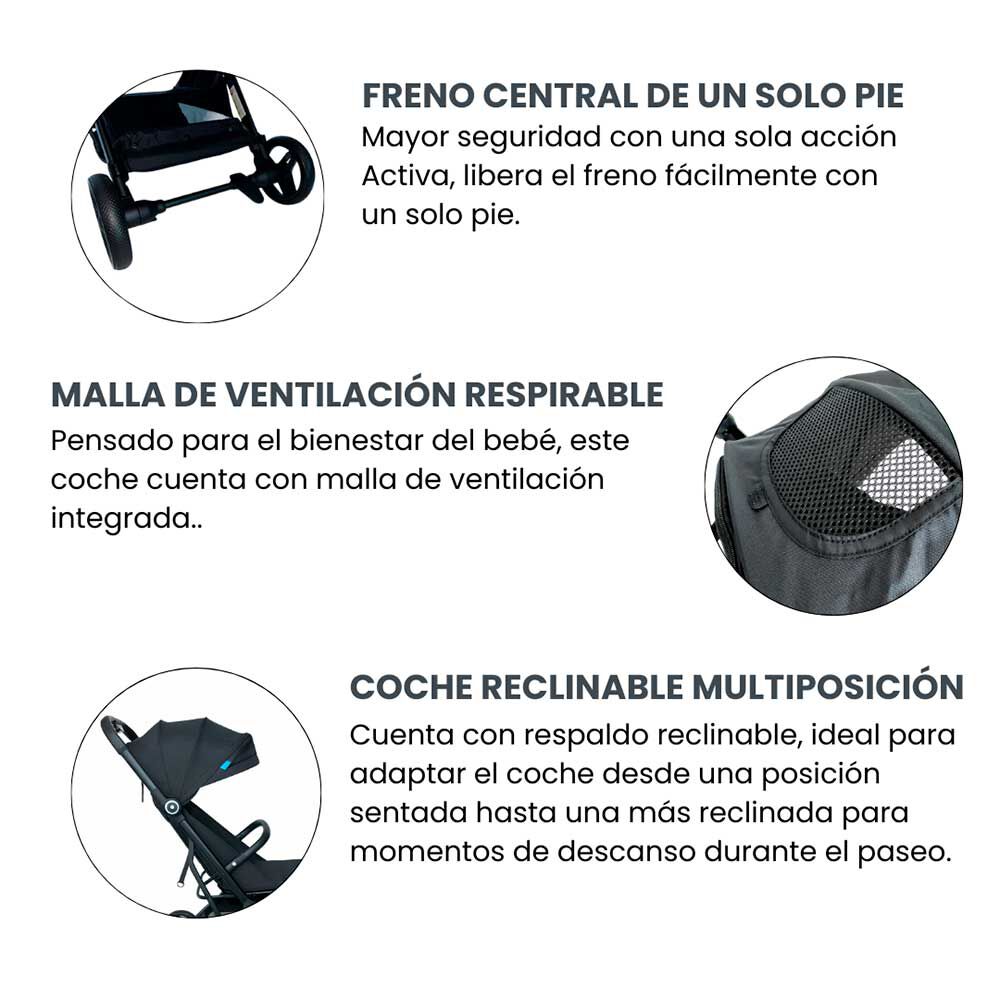 Bebeglo Compacto Plegado Automático RS-1337 Negro, foto 6