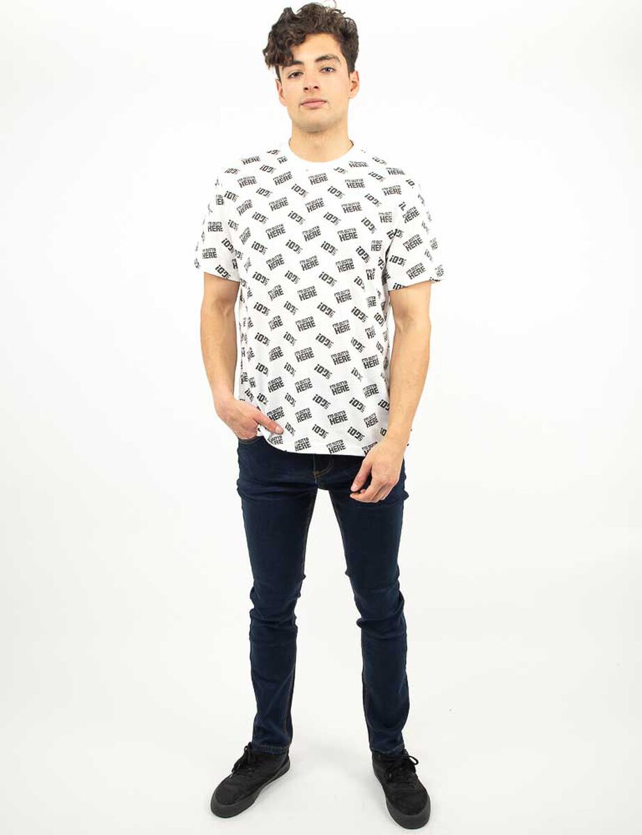 Polera Estampada Manga Corta Hombre Icono