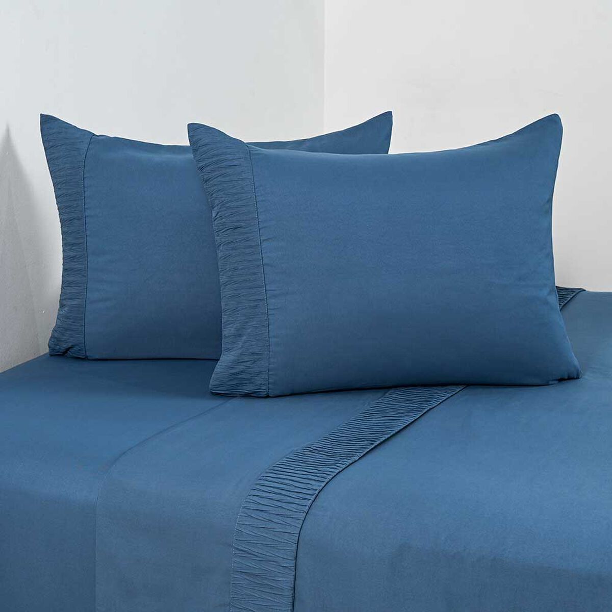 Juego de S&aacute;banas American Family 2 Plazas Plizada Piedra