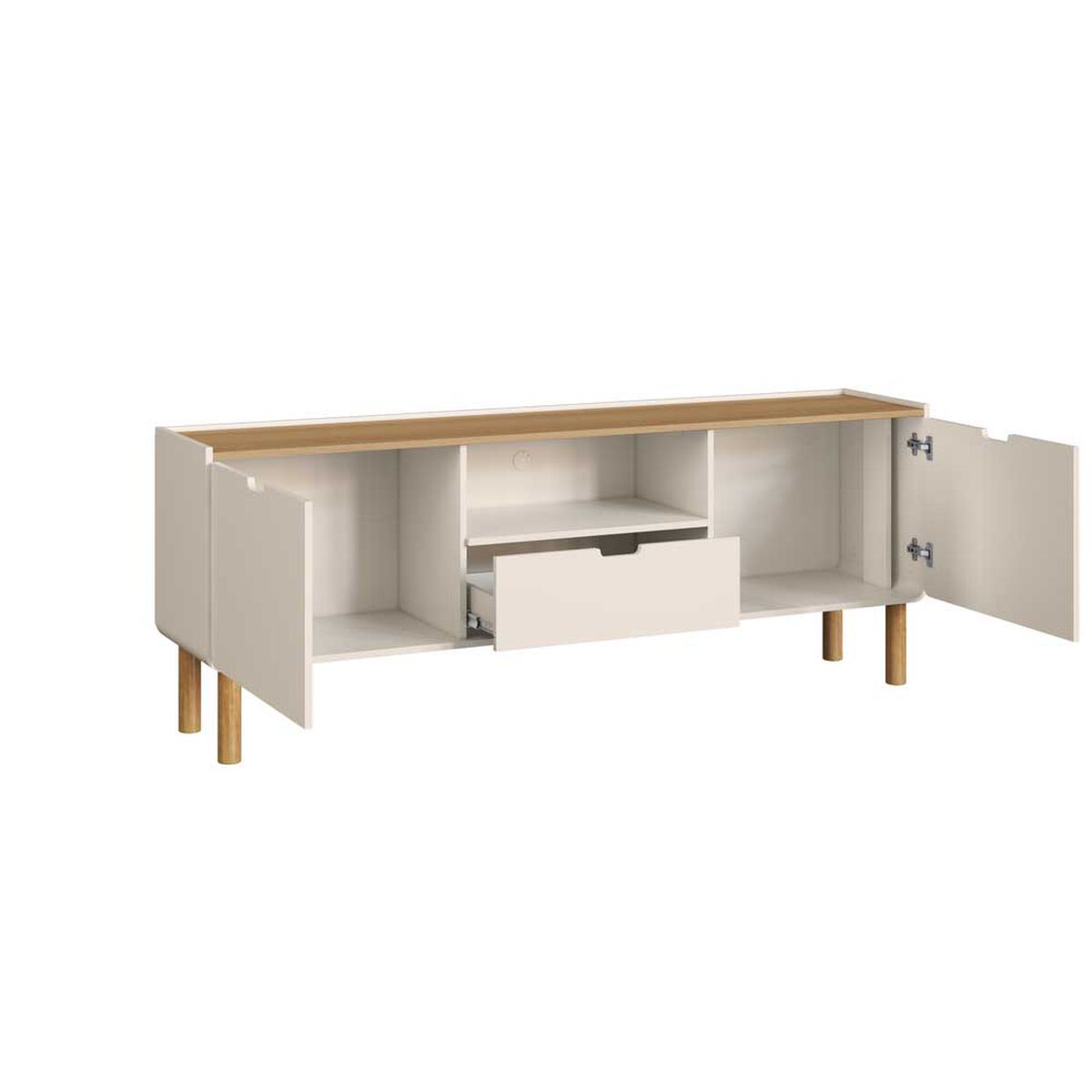 Rack Decocasa Aura hasta 75" Off White