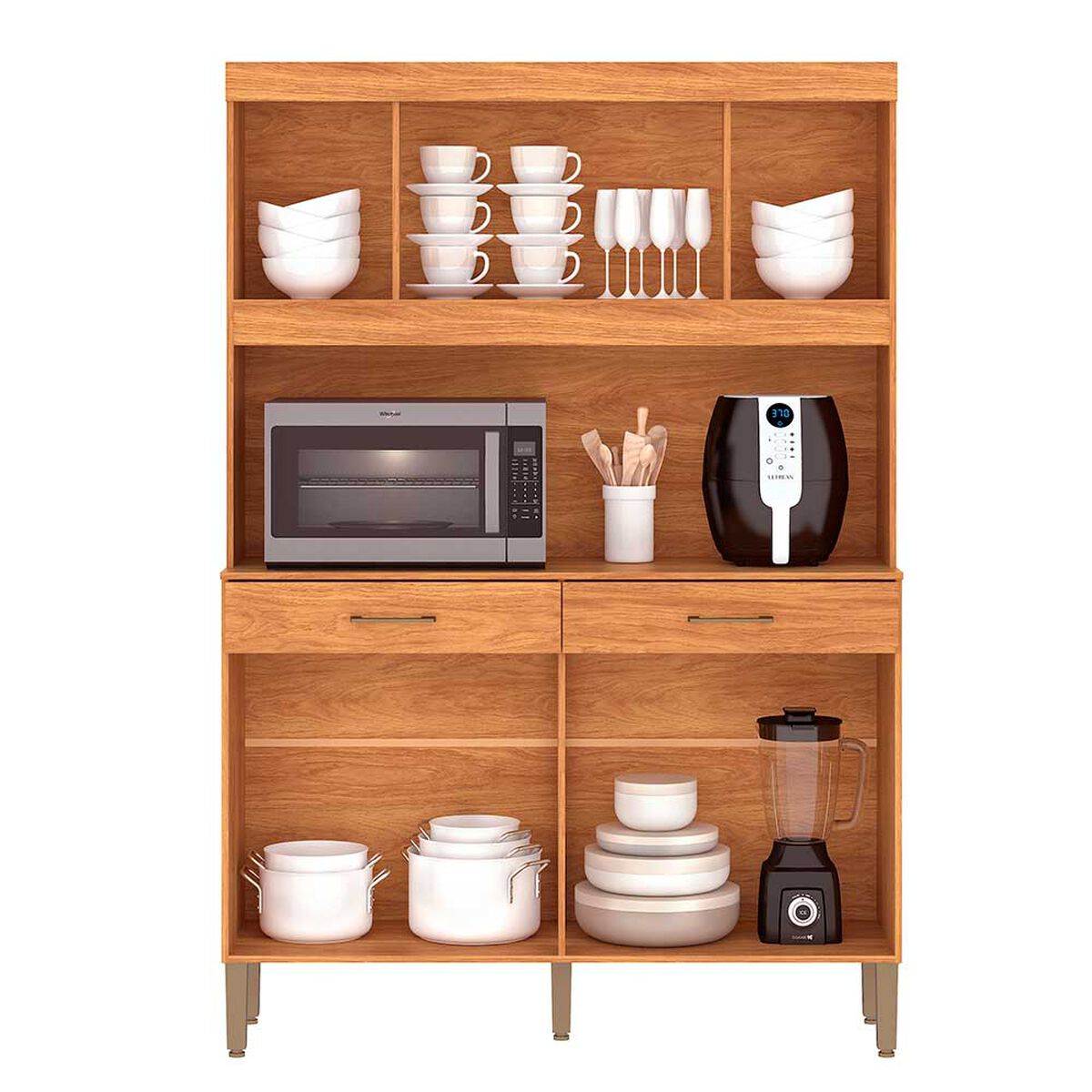 Kit Cocina Vekkahome Laura 8 Puertas Gris