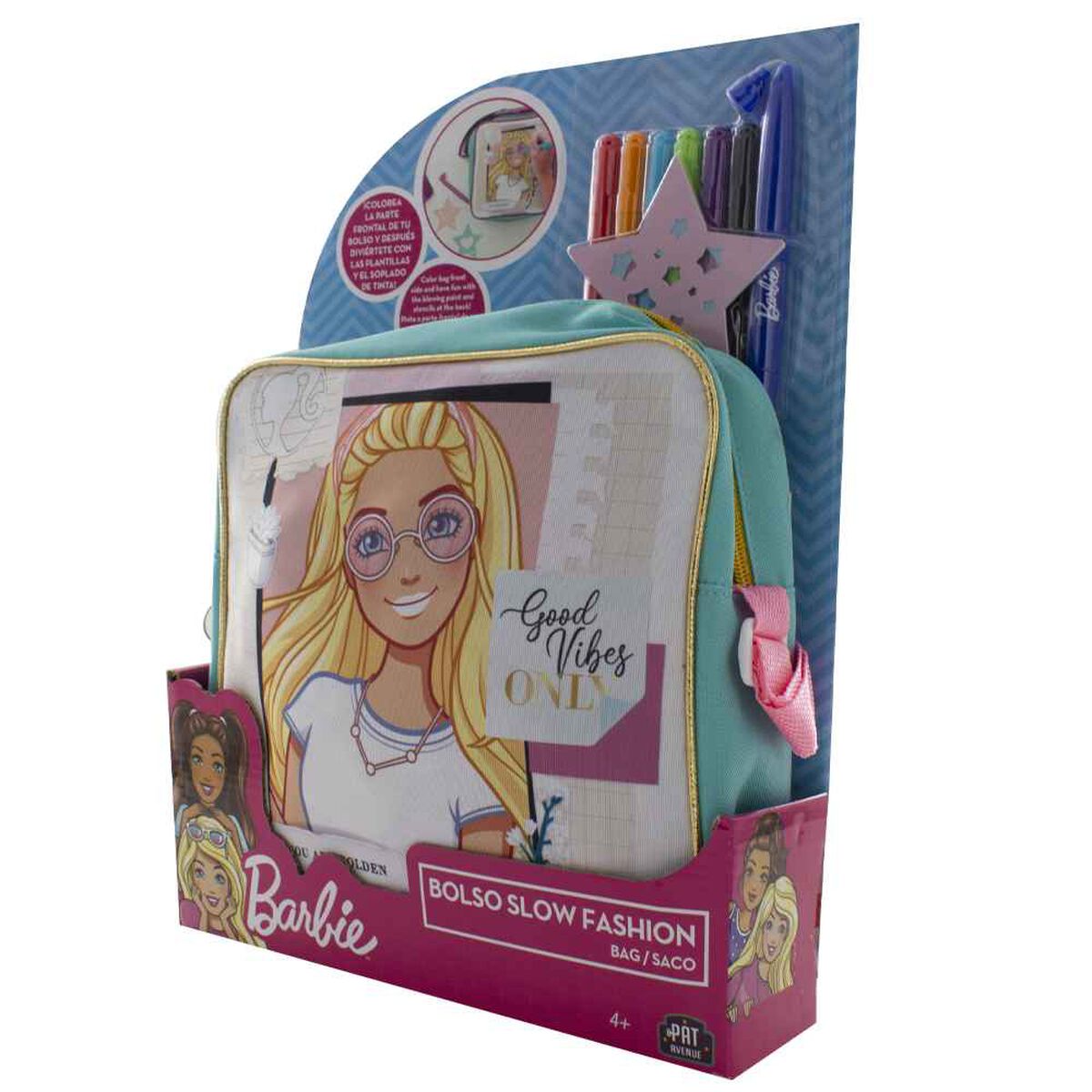 Bolso Slow Fashion con Set de Lápices Barbie