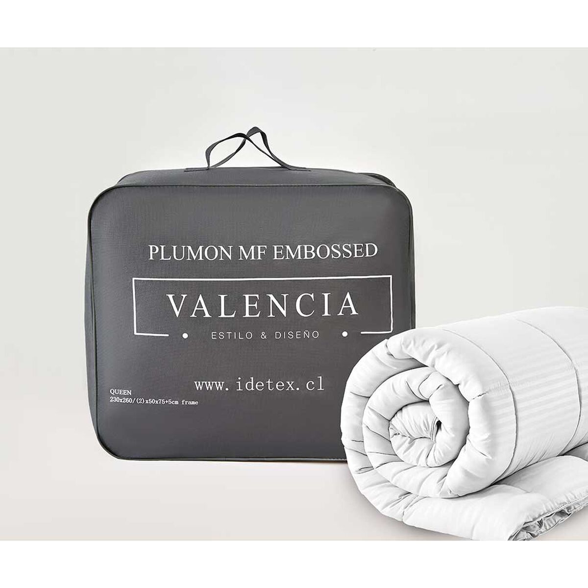 Plum&oacute;n Valencia 3 Plazas Embossed Blanco