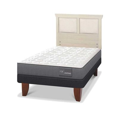 Imagen 2 del producto Cama Europea CIC 1,5 Plazas Anatomic + Respaldo Torino Alpino