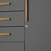 Closet Vekkahome Taurus 6 Puertas 3 Cajones Gris