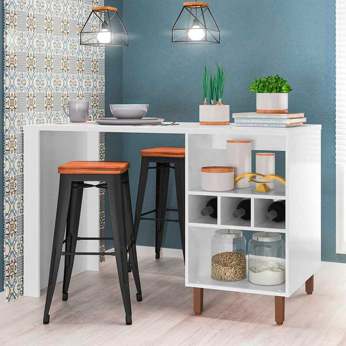 Mueble de Cocina Vekkahome Isla Valdes Caf&eacute;