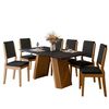 Juego de Comedor VekkaHome Fer 6 Sillas Negro