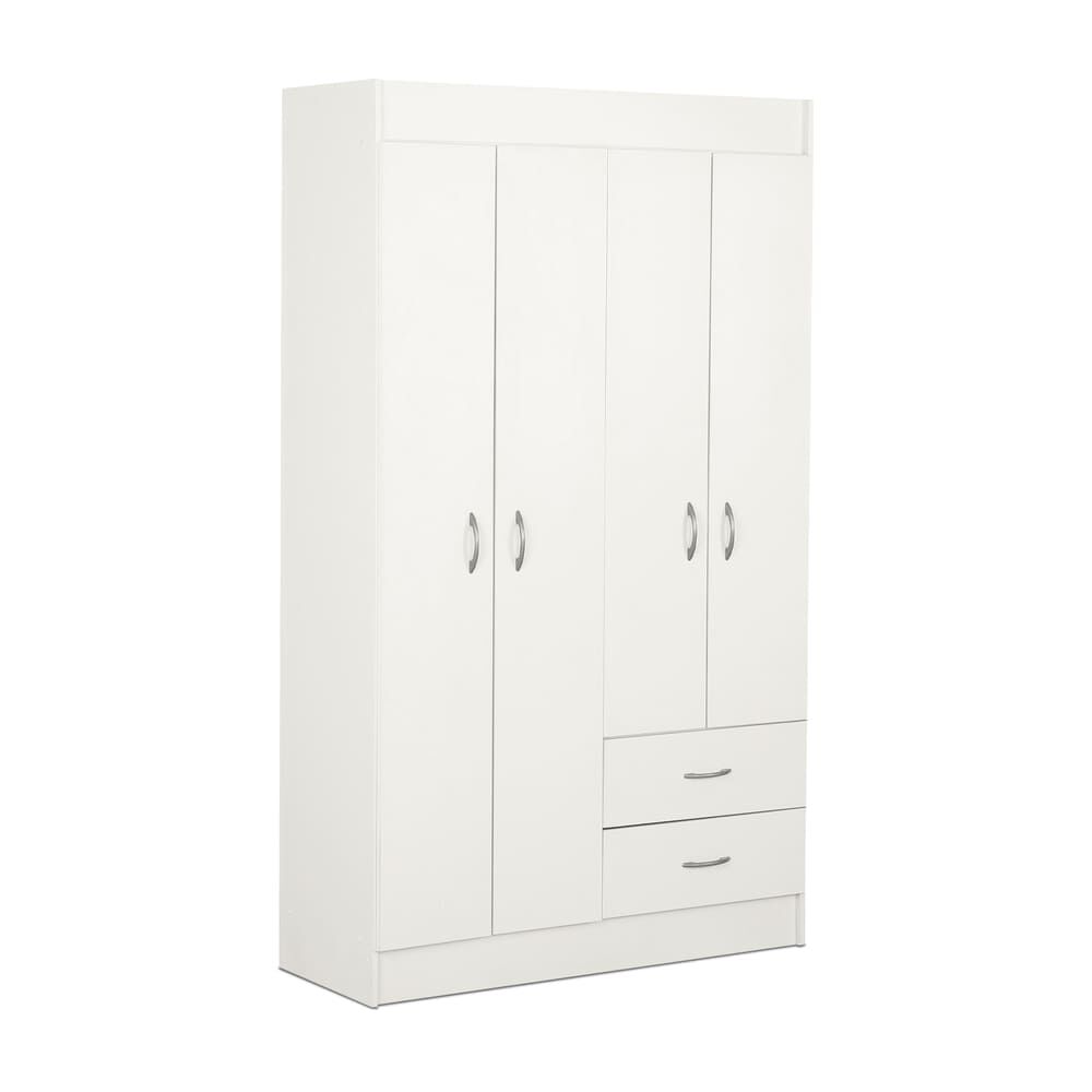 Closet Stanford 4 Puertas 2 Cajones Blanco