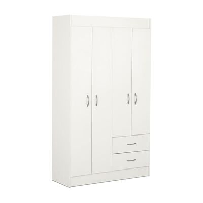Closet Stanford 4 Puertas 2 Cajones Blanco