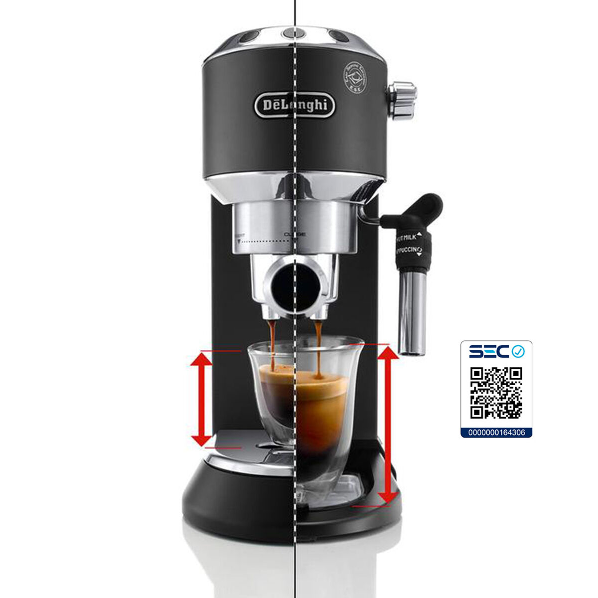 Cafetera De'Longhi Dedica Negro 1,2 lts.