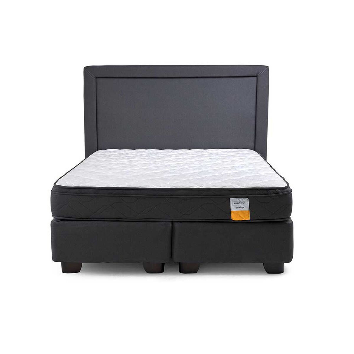 Cama Americana Drimkip Base Dividida 2 Plazas Eurotop + Respaldo