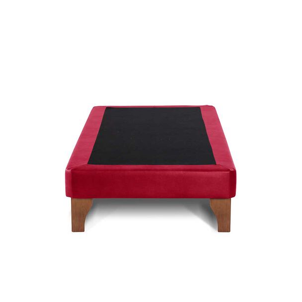 Base Europea Dividida Latam Home 1,5 Plazas Zen Cuero Rojo