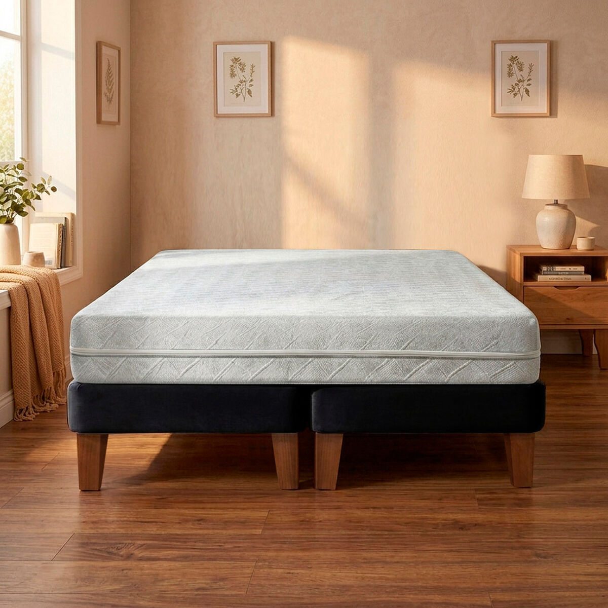 Cama Europea Latam Home 2 Plazas Zen Best 190 cm Negro