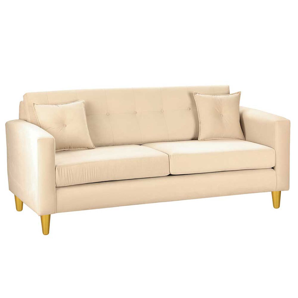 Sofá Bodevir New Retro Felpa 01 3 Cuerpos Beige 