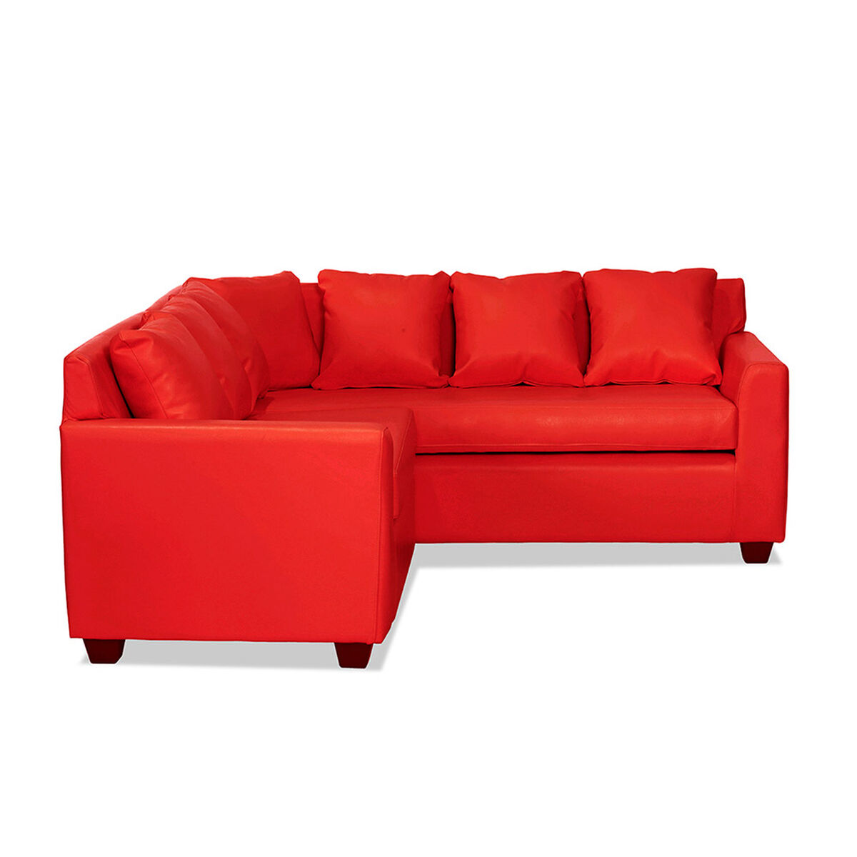 Seccional Latam Home Lucca 3 Cuerpos PU Rojo