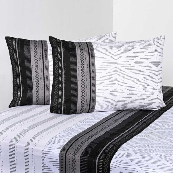 Juego de Sábanas Estampado American Family 144 Hilos King Barell