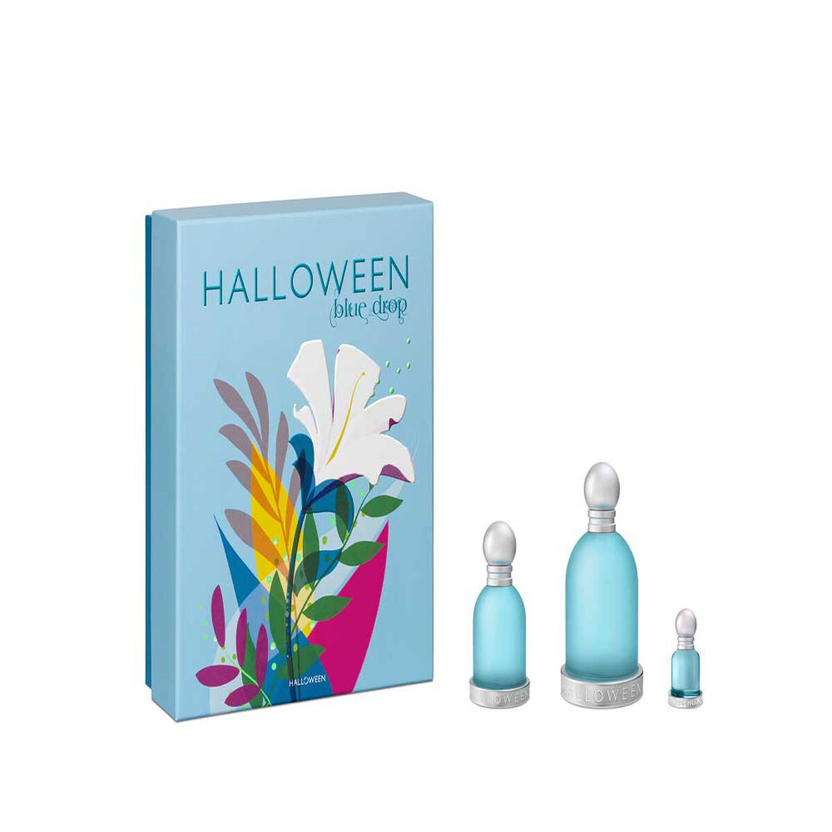 Set Perfume Mujer Blue Drop 100Ml+30Ml+Miniatura Halloween