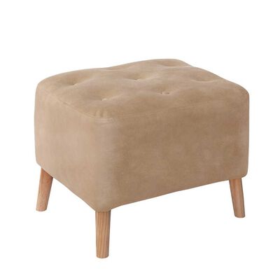 Pouf Latam Home Lyon Cuero Kentucky Beige