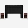 Cama Europea  Rosen Super King New Style 6 Plus + Respaldo + 2 Veladores Ferrara