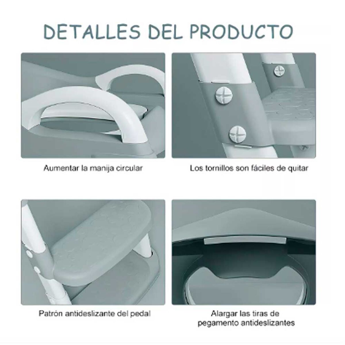 Asiento reductor con Escalera para Baño Bebesit