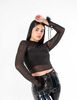Polera Transparente Manga Larga Muñecas Peludas Mujer Icono