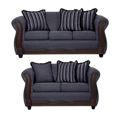 Imagen 1 del producto Juego de Living Black Factory Sofia 5 Cuerpos Marengo