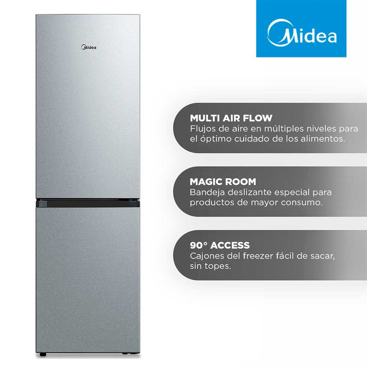 Midea Refrigerador No Frost 259 lts. MDRB379FGF50 180x54.7CM