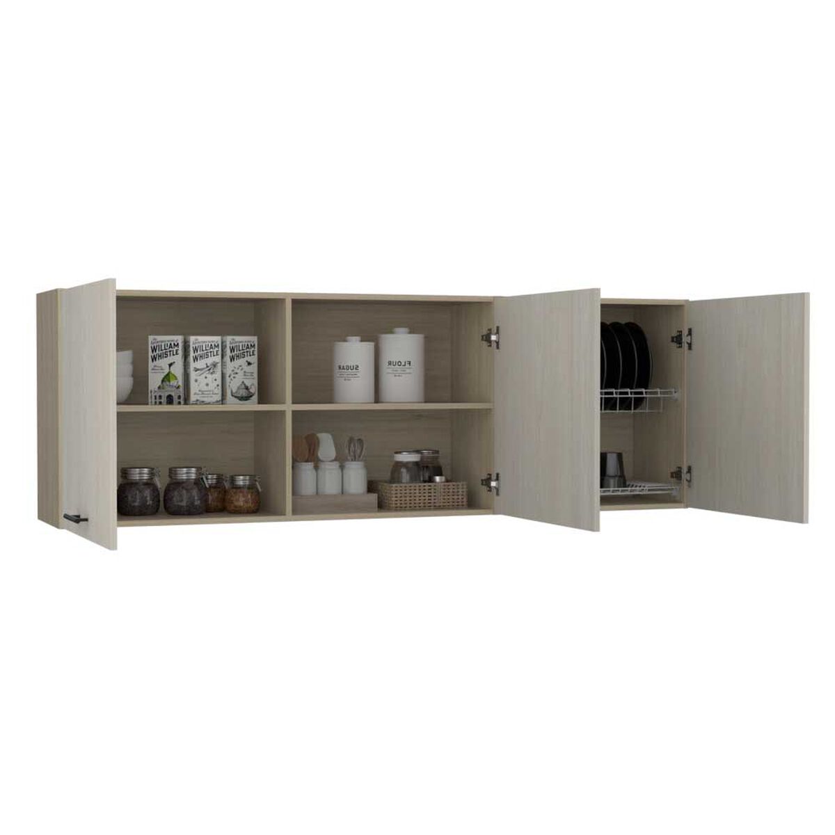 Mueble de Cocina Superior TuHome Gante 3 Puertas Rovere Niebla
