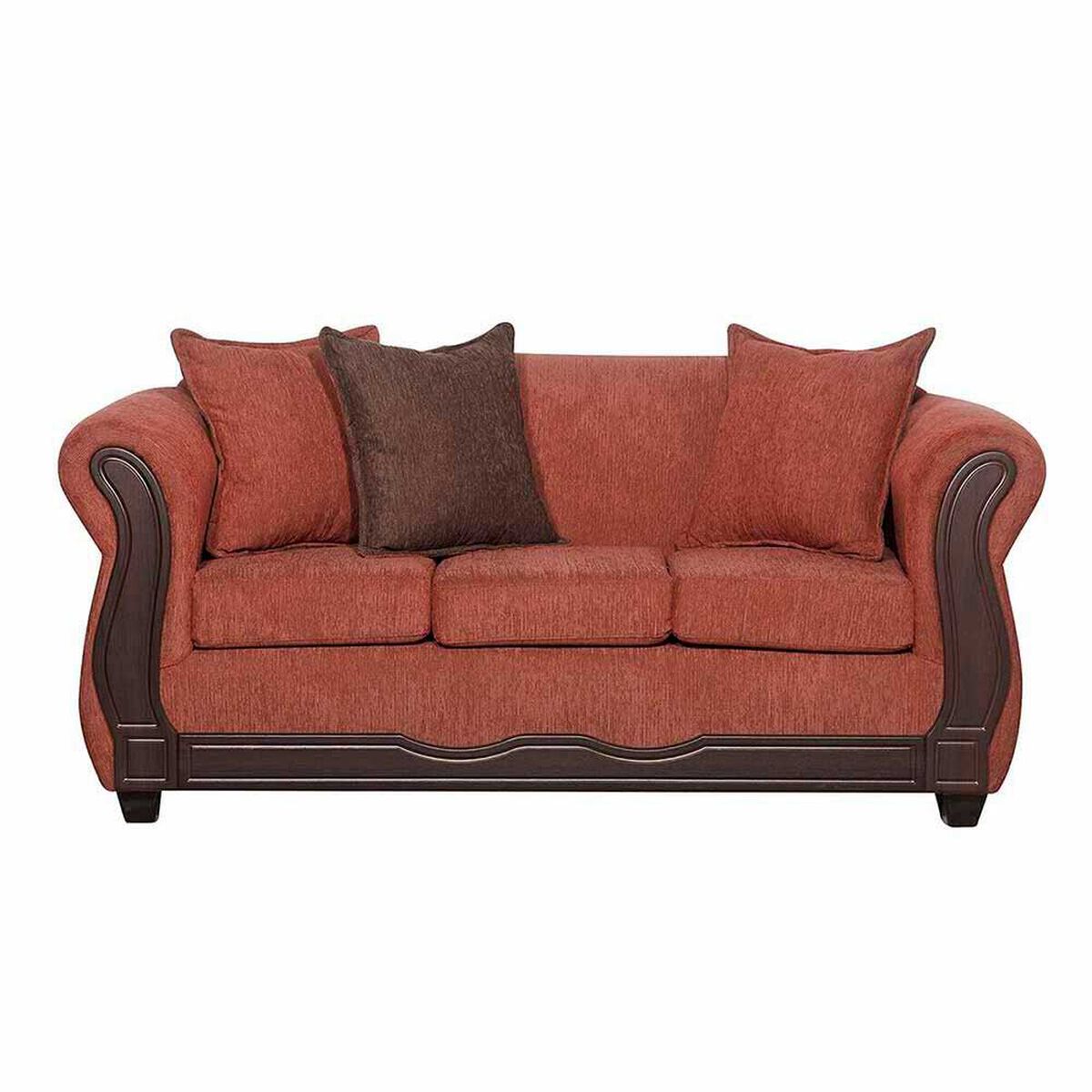 Sof&aacute; Black Factory Barcelona 3 Cuerpos Terracota