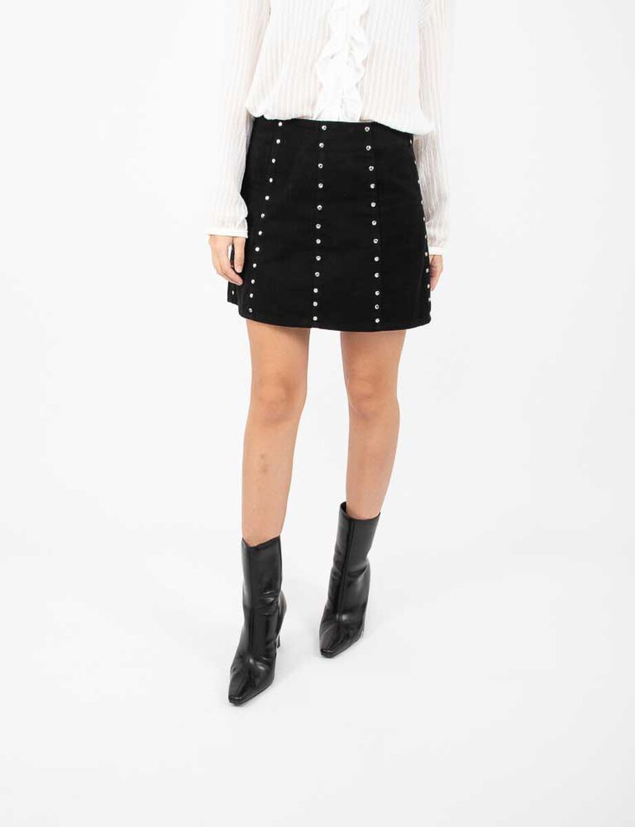 Falda Mini Apliques Mujer Zibel