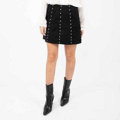 Falda Mini Apliques Mujer Zibel