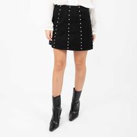 Falda Mini Apliques Mujer Zibel Negro