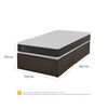 Cama Europea CIC Iron Smart 1,5 Plazas Ortopedic + Faldón