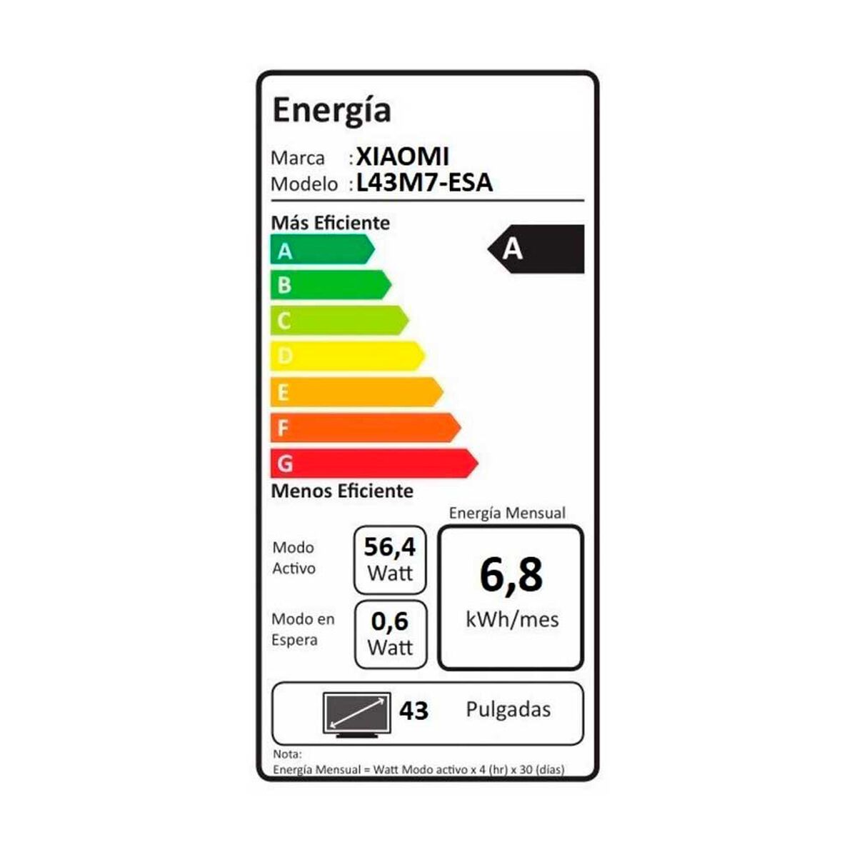 LED 43" Xiaomi A2 43 Smart TV FHD