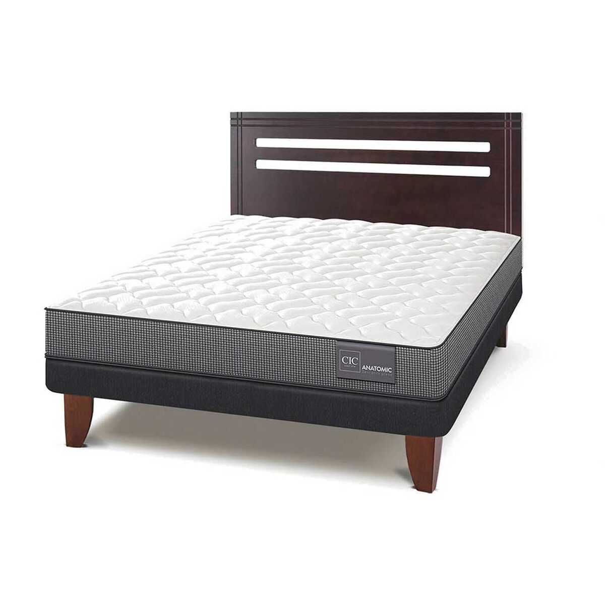 Cama Europea CIC 2 Plazas Anatomic + Respaldo Munich