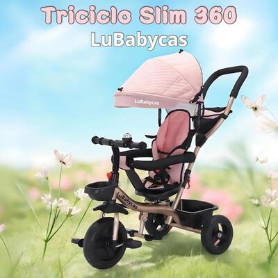 Imagen 2 del producto Triciclo 3 en 1 con Apoya Pies 360°LuBabycas Negro