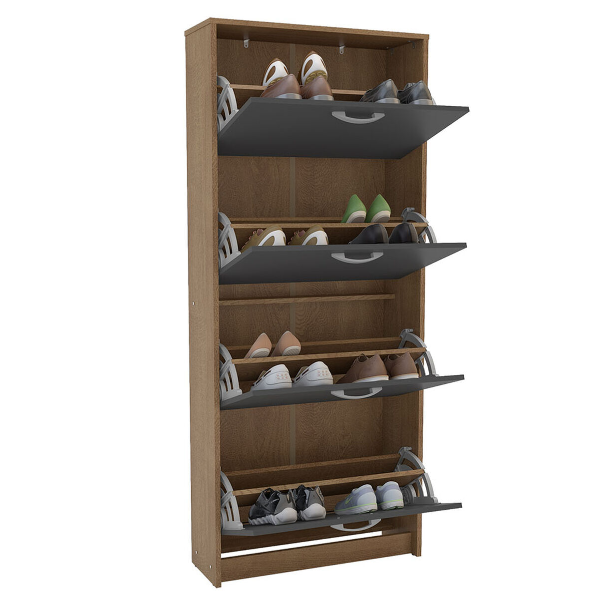 Zapatero Vekkahome Nick 4 puertas Grafito