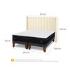 Cama Europea CIC Base Dividida S&uacute;per King S&uacute;per Permium + Respaldo Panaro
