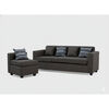 Seccional Muebles MPR Jazmin 3-1 Velvet Gris Oscuro