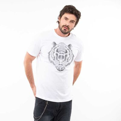 Polera Slim Con Estampado Manga Corta Hombre Zibel