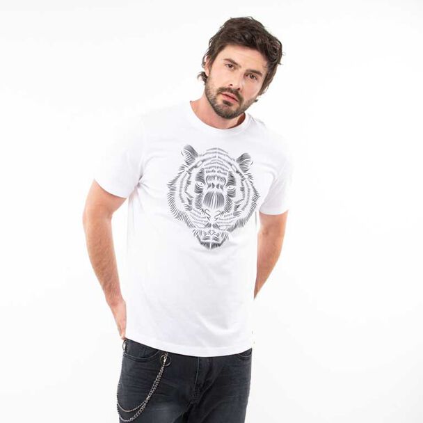 Polera Slim Con Estampado Manga Corta Hombre Zibel