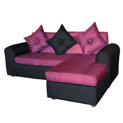 Imagen 2 del producto Sofá Modular Muebles MYM Marcia 4 Cuerpos Negro Burdeo