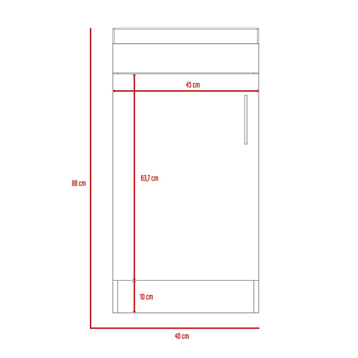 Combo Gabinete Espejo + Mueble Lavamanos + Mueble Auxiliar TuHome Bath 300