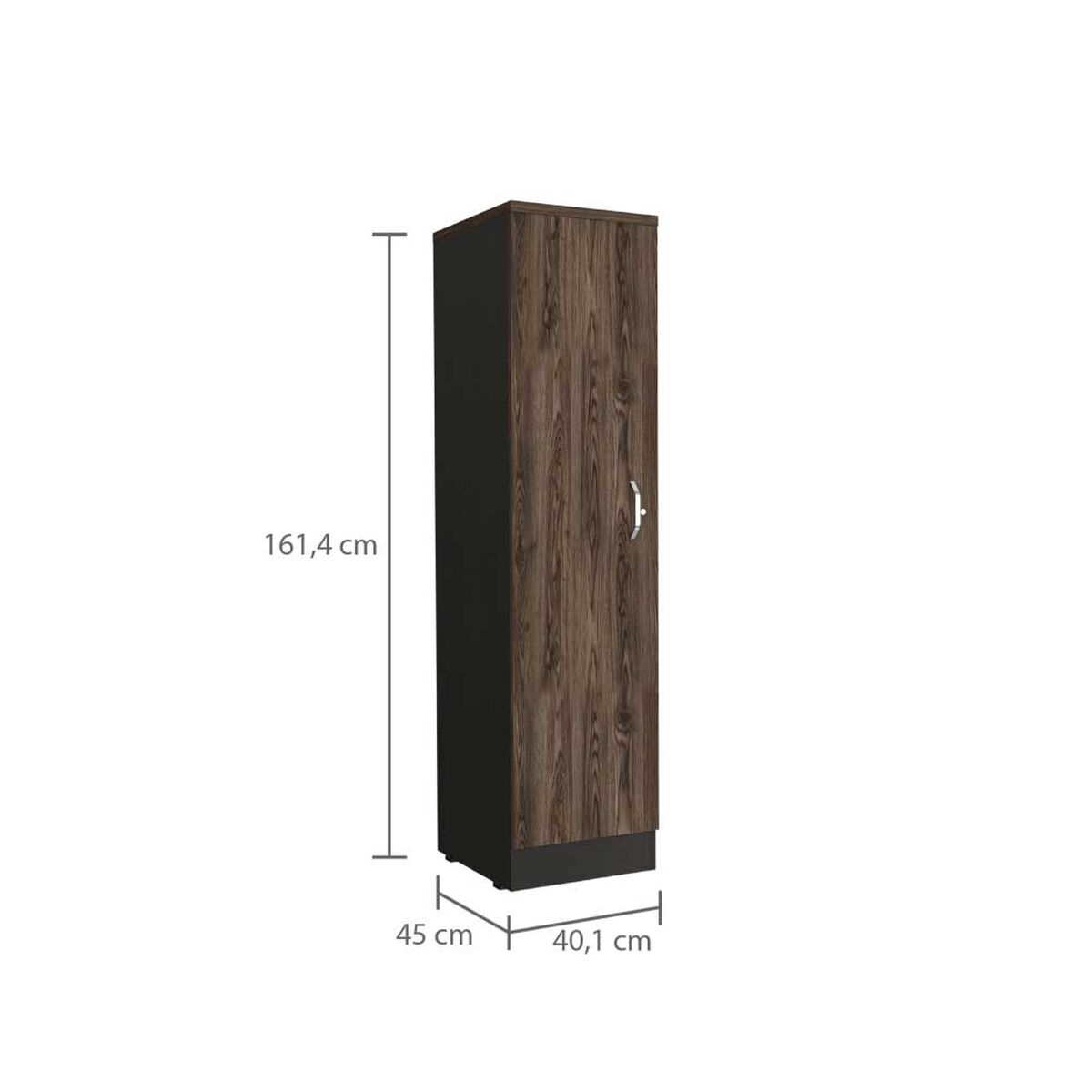 Biblioteca TuHome Home Office 2 Puertas Negro Soft Coñac