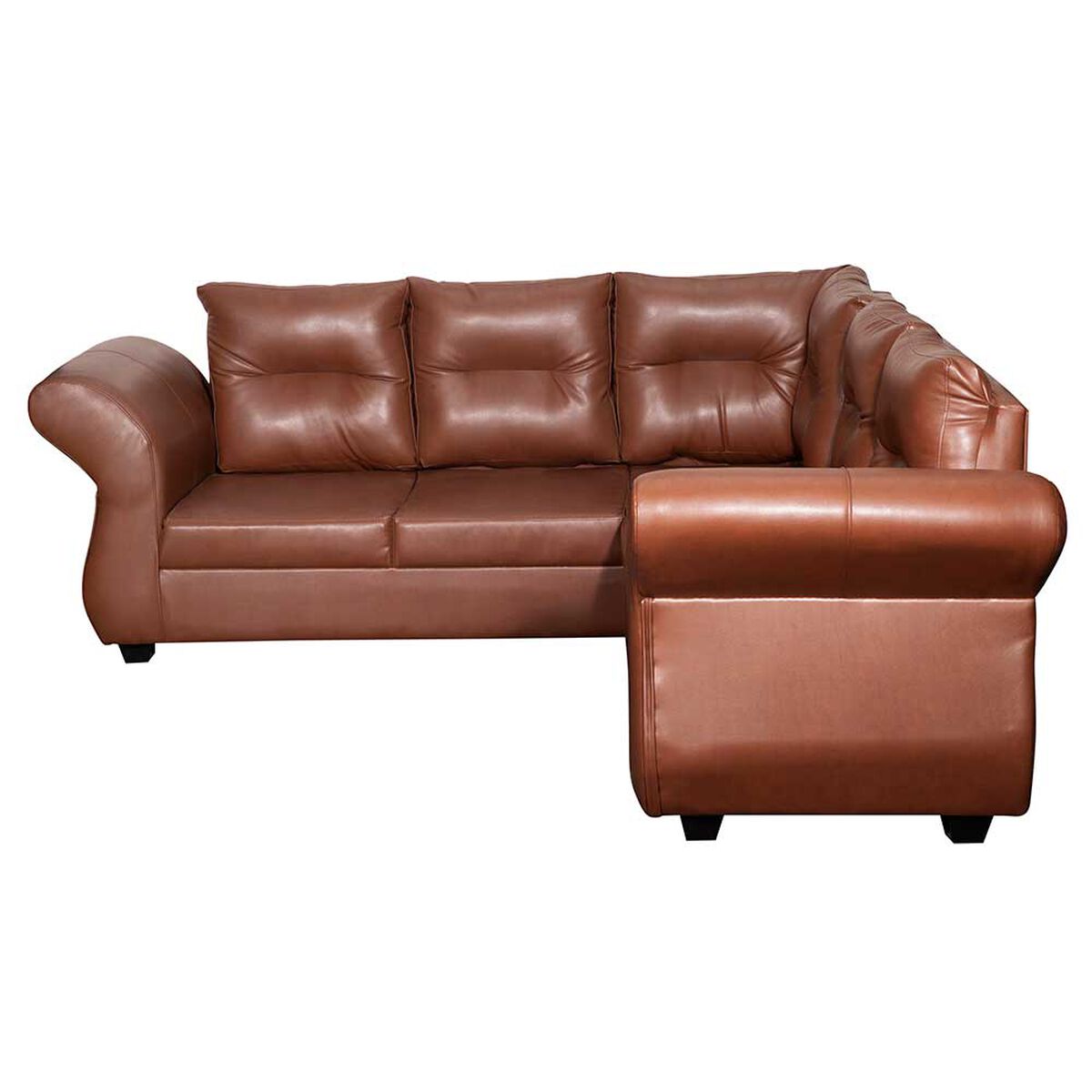 Sofá Seccional Diseño A&M Home Emma Derecho 5 Cuerpos Caoba