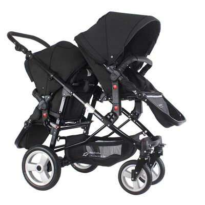 Coche Doble Duo Reclinable 6 Modos En 1 LuBabycas Negro